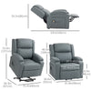 Lift Chair for Seniors, PU Leather Upholstered Electric Recliner Chair with Remote, Side Pockets, Quick Assembly