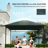 10' x 10' Square Gazebo Canopy Replacement UV Protected Top Cover Sun Shade Charcoal Green
