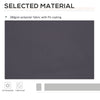 11' x 10' Retractable Awning Fabric Replacement Outdoor Sunshade Canopy Awning Cover, UV Protection, Grey