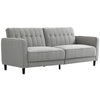Convertible Bed with Couch, Button Tufted Fabric Sofa Bed with Adjustable Back for Living Room