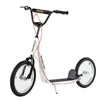 Kids Kick Scooter for 5+ Year Old, Kids Ride on Toy w/ 16'' Inflatable Wheel Dual Brakes, White
