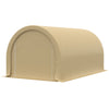 10' x 16' Heavy Duty Portable Carport Tent with Zippered Door, PE Cover for Car, Boat, Motorcycle, Bike, Beige