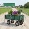 Steel Garden Cart, Utility Wagon Cart with Removable Liner, Quick-Release Sides, 10