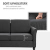 2-Seat Sofa Two-Seater Couch with Armrests and Wood Legs for Living Room, Bedroom