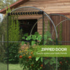9.8' x 3.9' Crop Cage with Zipper Roll-Up Door, Mesh Plant Protection Tent from Animals with Galvanised Steel Frame