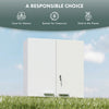 Wall Mount Medicine Cabinet, Bathroom Cabinet with 4 Tier Shelves, Lockable with 2 Keys for Kitchen, White