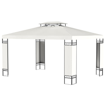 10' x 13' Outdoor Gazebo, Double Roof Patio Gazebo Canopy Shelter with Screen Decorate Corner Frame