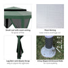 10' x 10' Outdoor Canopy Tent Party Tent with Mesh Netting and Double Tier Roof for Backyard, Garden, Patio, Green