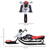 Soozier Kids Snow Racer Sleds with Padded Rubber Seat