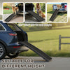 61 Inches Folding Pet Ramp with Grass Surface, Raised Side Rails, for Cars, SUVs