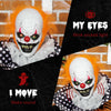 5ft Life Size Outdoor Halloween Decoration, Talking Circus Clown with Sound and Motion Activated, Light Up Eyes