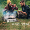 2 Burner Liquefied Gas Grill, Portable Tabletop BBQ Grill, for Camping, Picnic, Silver