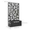 Metal Raised Garden Bed with Privacy Panel, Freestanding or Wall Mounted Outdoor Planter Box for Garden, Patio
