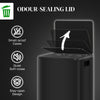 2 x 6.6 Gallon Dual Trash Can with Removable Inner Buckets and Handles for Kitchen, Office, Bathroom, Black