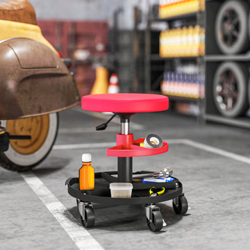 Rolling Garage Stool, 300 LBS Capacity Mechanic Stool with 2.5