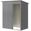 5.2' x 3.5' Outdoor Storage Shed, Easy to Assemble Metal Garden Shed, for Backyard, Lawn, Patio, Light Grey