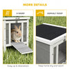 Wooden Rabbit Hutch Bunny Cage Outdoor Cat House Guinea Pig Cage Duck Shelter, Indoor Outdoor Use, 20