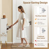 Shoe Cabinet with 2 Flip Drawers, Modern Narrow Shoe Storage Cabinet with Open Compartment, Adjustable Shelves, White