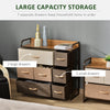 7-Bin Dresser Storage Tower Cabinet Organizer Unit, Easy Pull Fabric Bins with Metal Frame for Bedroom