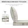 Seat Cushion Back Pillows Replacement Set of 2, Patio Chair Cushions Set for Indoor Outdoor, Grey