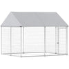 Heavy Duty Galvanized Steel Outdoor Dog Kennel with Waterproof Roof, Safety Lockable Latch System, 9.2' x 7.5' x 7.2'