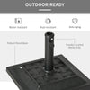 26 lb Heavy Duty Patio Umbrella Base, Square Resin Market Umbrella Stand for Outdoor, Garden, Backyard, Black