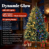 6ft Prelit Christmas Tree, Colorado Blue Spruce, Easy Plug, Hinged Xmas Tree with Warm White & Multi-Colour LEDs