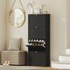 Modern Shoe Storage Cabinet with 4 Flip Drawers and Adjustable Shelves, Shoe Cabinet for 18-24 Pairs of Shoes, Black