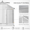 6' x 10' x 6.4' Walk-in Garden Greenhouse Polycarbonate Panels Plants Flower Growth Shed Cold Frame Outdoor Portable Warm House Aluminum Frame, Transparent