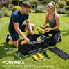 Soozier Portable Volleyball Net Set with Adjustable Height Steel Poles, Volleyball, Boundary Line and Carrying Bag for Outdoor