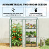 Mini Greenhouse, Portable Greenhouse with 3 Shelves, 2 Roll-up Doors, 56.3