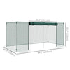 Galvanized Steel Crop Cage, Plant Protection Tent with Zippered Door, 8' x 4', Green