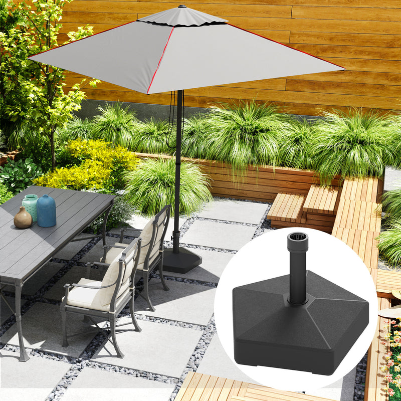 Patio Umbrella Base Holder, Heavy Duty Outdoor Umbrella Stand Base, Poolside, Black