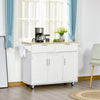 Modern Kitchen Island, Utility Kitchen Serving Cart with 2 Storage Drawers & Cabinets for Dining Room