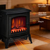 Electric Fireplace Heater, Freestanding Fireplace Stove with Realistic Flame Effect, Overheat Safety Protection, 750W/1500W