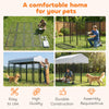 Outdoor Dog Kennel with Waterproof UV-Resistant Cover, 8 x 4 x 6 ft