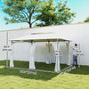 10' x 13' Double Roof Patio Gazebo, Outdoor Gazebo with Curtains, for Garden, Lawn, Backyard and Deck