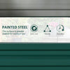 Galvanized Raised Garden Bed, Outdoor Planter Box for Vegetables, Flowers, Herbs, 4' x 2' x 1', Dark Green