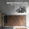 Outdoor Storage Shed, Steel Lean-to Shed with Adjustable Shelf, Lock, Gloves, 5'x3'x6'