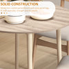 Folding Dining Table, Round Drop Leaf Kitchen Table for Small Spaces with Wood Legs, Oak