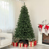7.5ft Artificial Christmas Trees, Xmas Tree with 1346 Branch Tips, Auto Open Holiday Party Décor with Steel Base for Home Office, Green