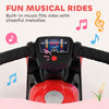 Qaba Balance Bike with Music and Wide Tires Baby Balance Bike for Toddlers 1-3 Years Red