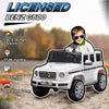 Mercedes Benz G500 Licensed 12V Kids Ride on Car with Remote Control, Music, Lights, MP3 for 37-96 months, White