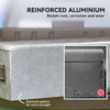 48 Inch Truck Bed Tool Box, Heavy Duty Aluminum Diamond Plate Trailer Tongue Box with Side Handle and Locks Keys