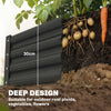 8 x 4 x 1ft Galvanized Raised Garden Bed, Reinforced Outdoor Planter Box with Open Bottom, Dark Grey