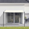 Portable Gazebo 10x10 Steel Patio Outdoor Sun Shelter for Porch, Patio & Yard, Weather-resistan, Cream White