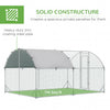 Galvanized Large Metal Chicken Coop Cage Walk-in Enclosure Poultry Hen Run House Playpen Rabbit Hutch with Cover for Outdoor Backyard 9.2' x 12.5' x 6.5' Silver