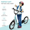 Kids Kick Scooter for 5+ Year Old, Kids Ride on Toy w/ 16'' Inflatable Wheel Dual Brakes, Black