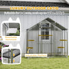 Large Catio Outdoor Cat Enclosure with Waterproof Cover, Walk-in Cat Patio w/ 5 Adjustable Platforms & Hammock 79