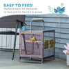 Bird Travel Carrier Cage, Portable Metal Bird Cage for Parrots Conures Cockatiel Parakeets with Stand Perch, Stainless Steel Bowls, Pull Out Tray, 19